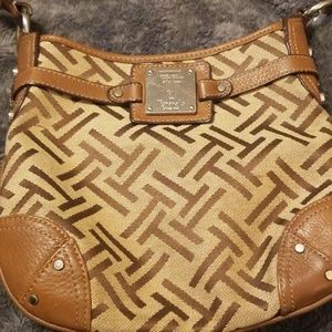 Brown/Cream Tignanello crossbody handbag